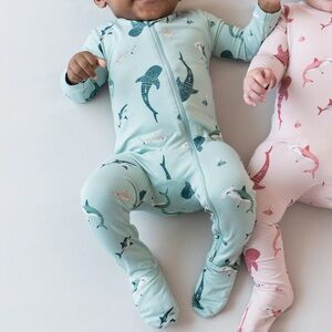 Kyte Baby Sage Shark Zippy 6-12 Months